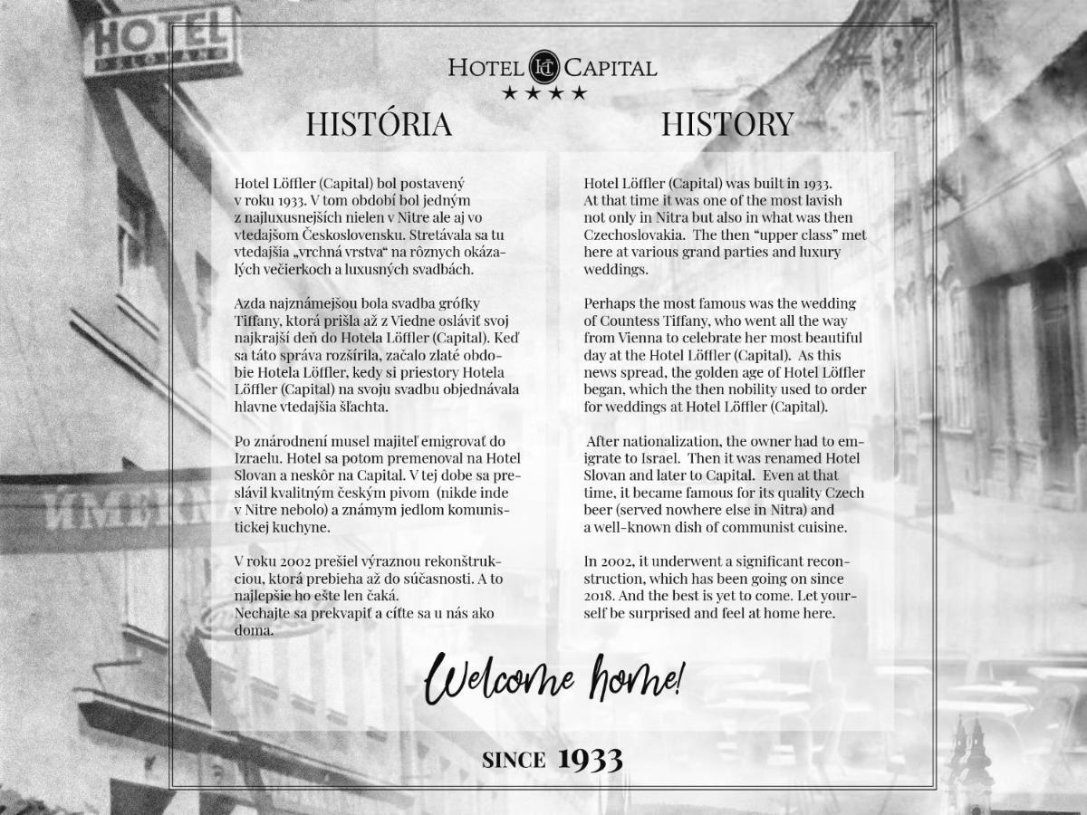 Hotel Capital With Private Wellness Нитра Экстерьер фото